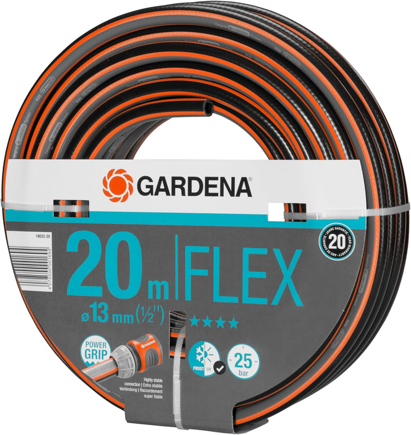 Gardena Comfort FLEX Schlauch 13 mm (1/2 Zoll), 20 m: Formstabiler, flexibler Gartenschlauch mit Pow