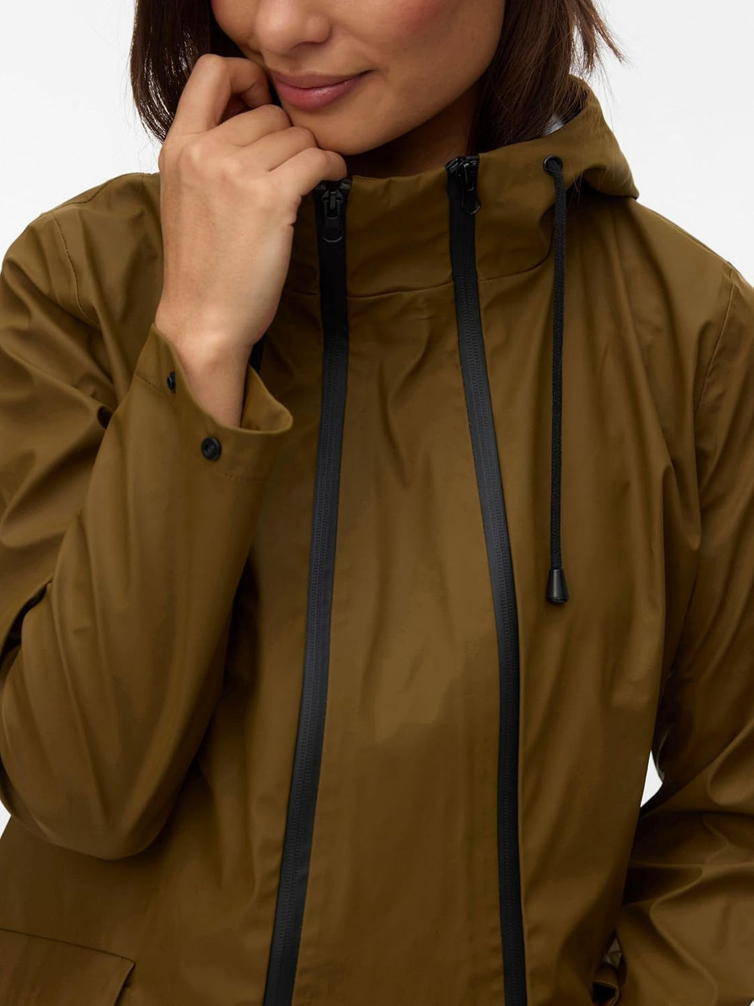 MAMALICIOUS Female Mantel Umstands-Regenjacke Dark Olive S, Dark Olive S