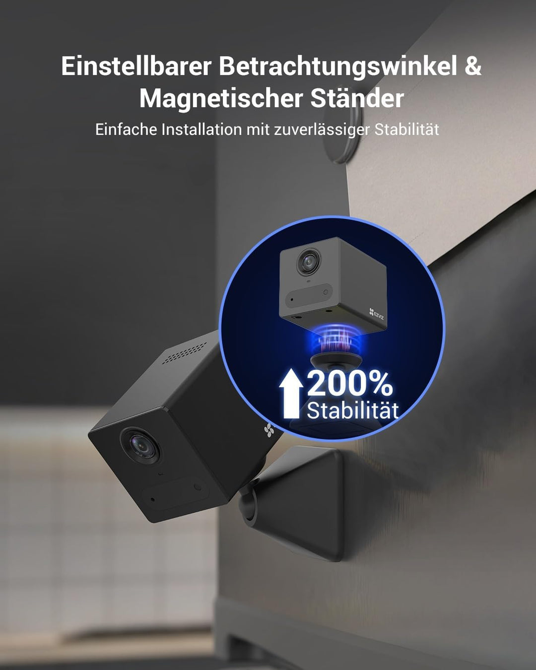 EZVIZ CB2 1080P Überwachungskamera, WLAN, für den Innenbereich, kabellos, mit Akku 2000 mAh, Babykam