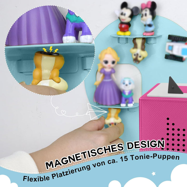 Regal für Toniebox & Tonie Figures Aufbewahrung,Storage Rack for 15-20 Tonie Figures, Magnetisches M