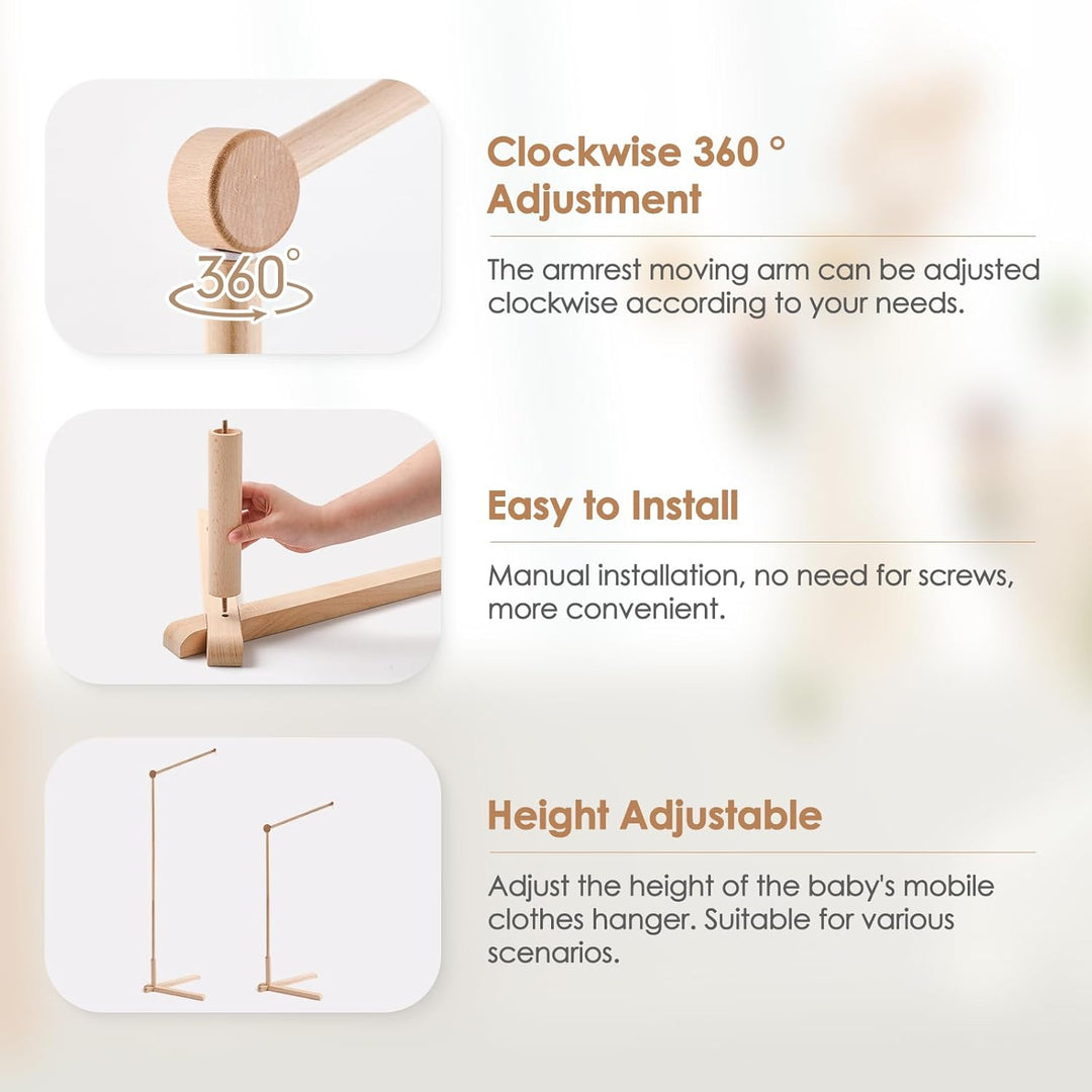 Promise Babe Holz Baby Mobile Halterung Wickeltisch Baby Spieluhr Baby Mobile für Bett Laufstall DIY