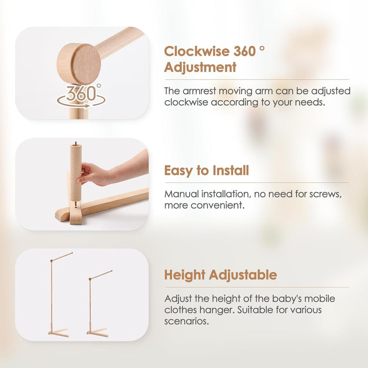 Promise Babe Holz Baby Mobile Halterung Wickeltisch Baby Spieluhr Baby Mobile für Bett Laufstall DIY