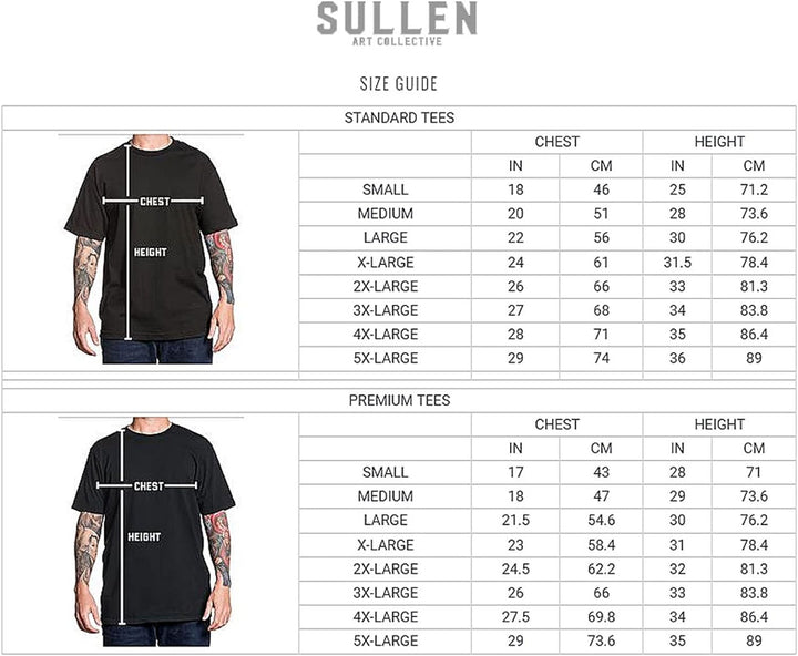 Sullen Men's Flow Premium Vintage Black Short Sleeve T Shirt 2XL
