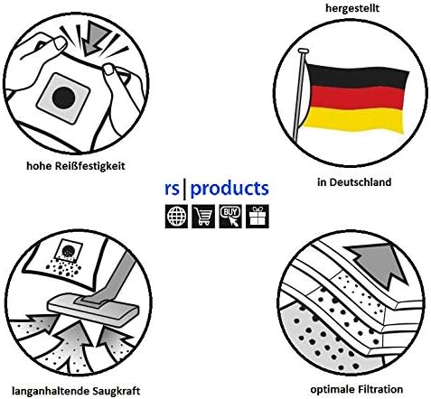 rs-products I Staubsaugerbeutel kompatibel zu Swirl Y30 / Y 30-5X / 10x / 20x / 30x / 50x / 100x (50