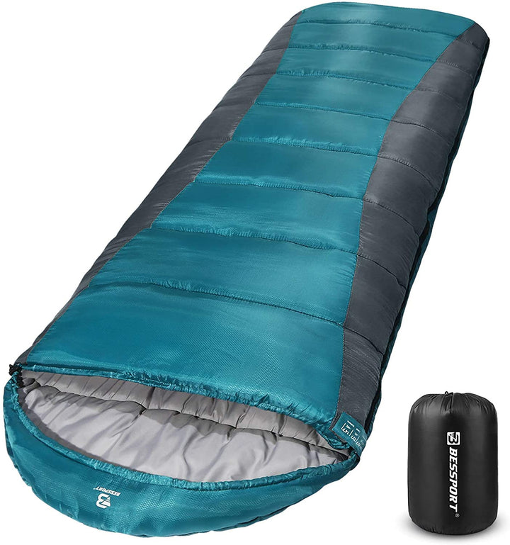 Bessport Schlafsack Flannel für Camping 3-4 Jahreszeiten - 10 °C-20°C | Winter Schlafsack Leichtgewi