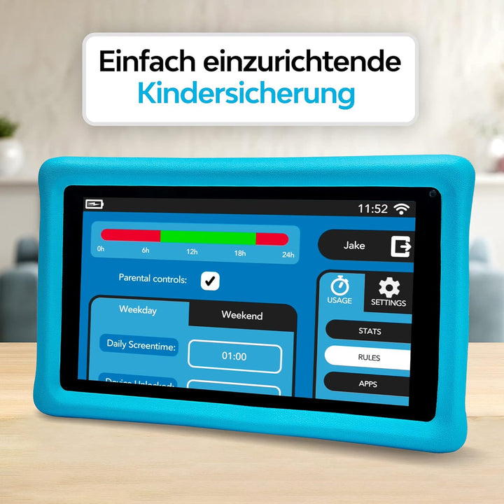Disney Mickey & Friends Bundle - 7" Pebble Gear Kids Tablet mit Bumper & Kopfhörer, elterliche Kontr