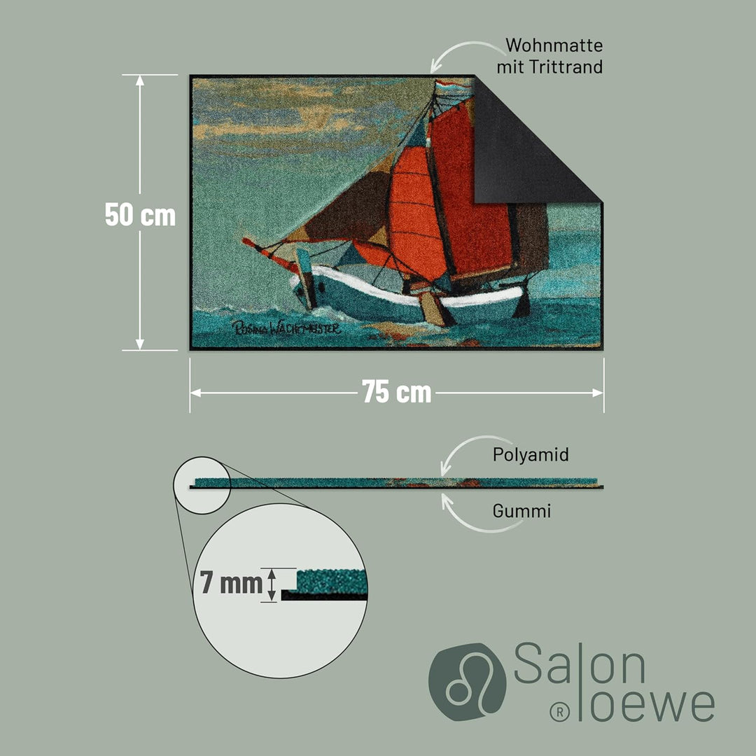 Salonloewe Rosina Wachtmeister Fussmatte waschbar Sail Away 50x75 cm SLD1313-050x075