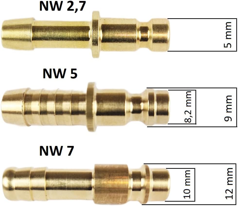 Wanddose komplett mit 3x Druckluftkupplung NW 7,2 Messing Verteiler (G 1/2" Innengewinde), G 1/2" In