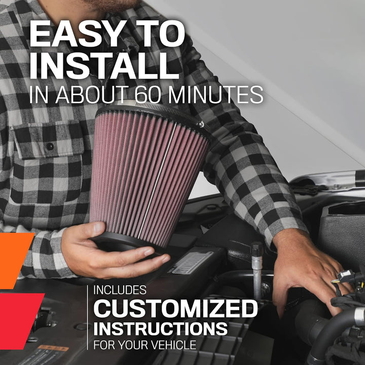 K&amp;N 57-0615 Waschbarer und wiederverwendbarer KFZ Hochleistungsluftfiltersystem