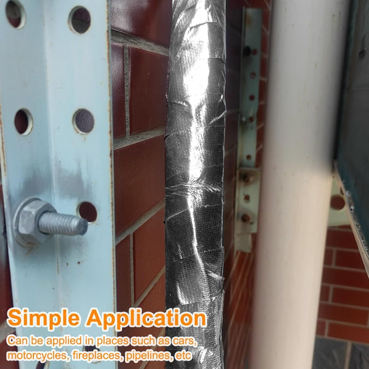 Aluminisierte Hitzeschutz,Hitzeschutzmatte Selbstklebend Kleberücken Aluminium Glasfaser Blatt Alumi