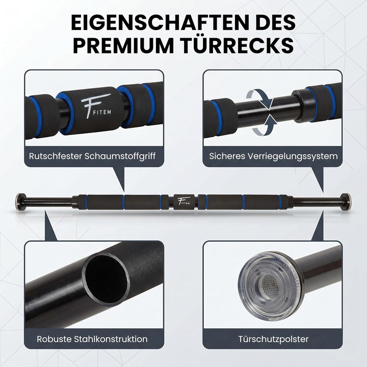 Fitem Zugstange Klimmzugstange für die Tür - Pull up Bar - Chin up Bar - Muskelaufbaustange Oberkörp