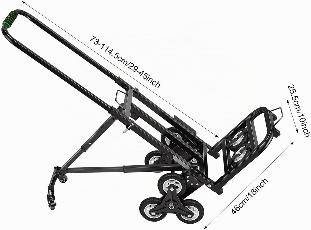 Schwerlast Sackkarre Klappbar 150kg Treppensteiger 3-Fach Sternräder Transporter Treppensackkarre mi