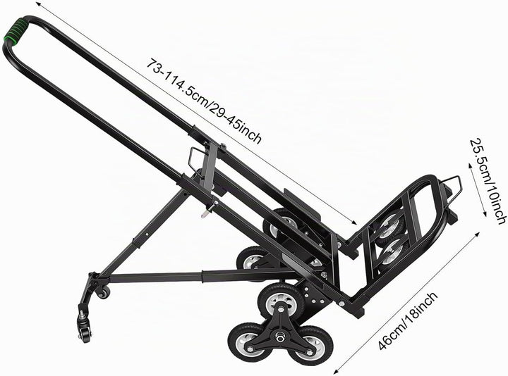 Schwerlast Sackkarre Klappbar 150kg Treppensteiger 3-Fach Sternräder Transporter Treppensackkarre mi