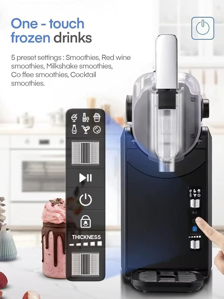 Silver Style - 5-in-1-Eisgetränkmaschine – Slush Maschine und Granita, Kapazität 1,5 l, bereit in 35