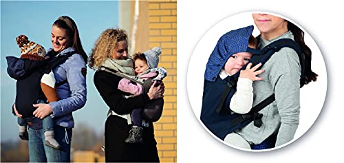 MoMi COLLET Babytrage für Kinder im Alter 3-48 Monate (4-20 kg Körpergewicht), 2 Tragepositionen mit