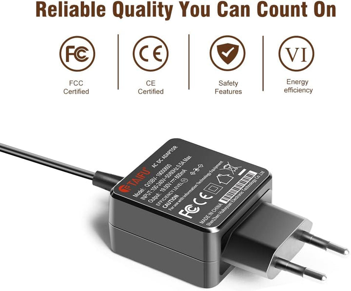 TAIFU 19V 0,6A Ladekabel für Robot Staubsauger Cecotec Conga 890 990 999 1090 1790 Lefant M200 M201