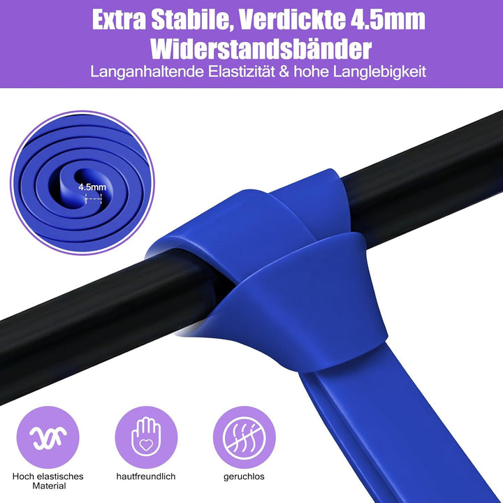 Fokky Fitnessbänder Widerstandsbänder Set mit 5 Stufen für Männer und Frauen, Resistance Bands mit T