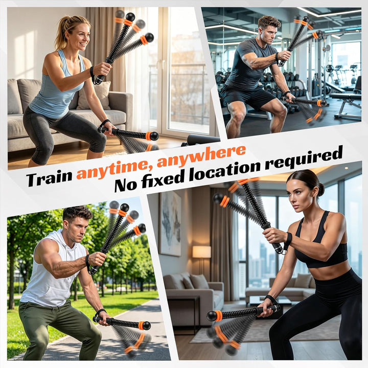 Kabellose Battle Rope mit Gewicht, Battle Rope Ohne Seil - Verstellbares, leises Fitnessseil für Zuh