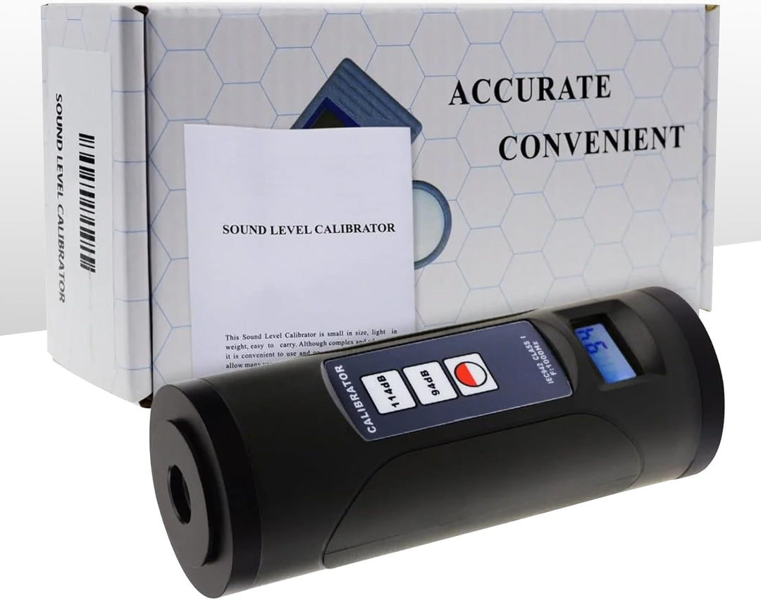 Digitaler Schallpegelmesser Kalibrator 94dB & 114dB für 1/2 "und 1" Zoll Mikrofon, Professionelles N