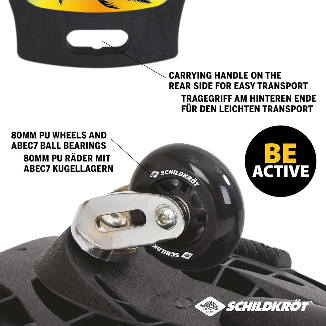 Schildkröt Waveboard Good Vibes, leichtes und wendiges Casterboard, grosses Deck mit Anti-Rutsch Nop