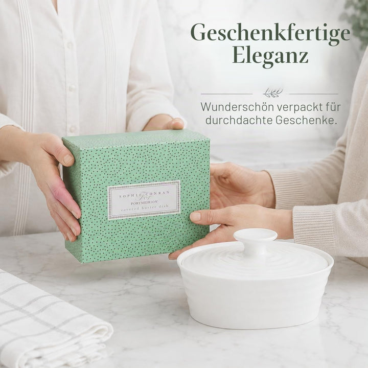 Portmeirion Home &amp; Gifts Butterdose (Weiss), Weiss