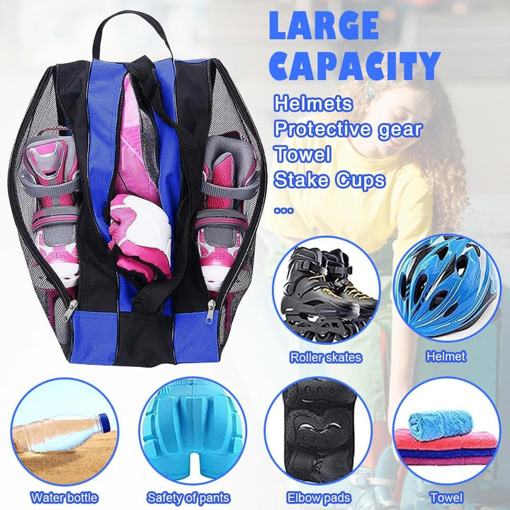 PERFETSELL Tasche Erwachsene Rollschuhetasche Ice Skate Eishockey Bag Skischuhtasche mit Verstellbar