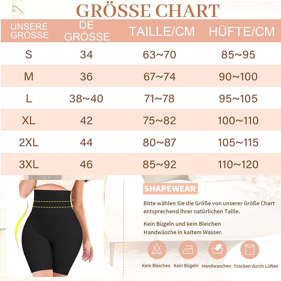 YARRCO Bauchweg Unterhose Damen Shapewear Spitze Miederhose Figurformende Unterwäsche Hohe Taille Mi