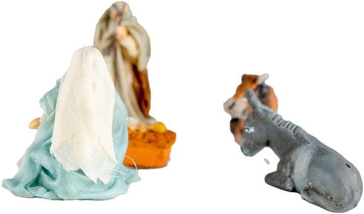 Holyhome Geburt 5 Stück 6 cm (2,36 Zoll) - Neapolitanische Krippe Terrakotta, gekleidet, hergestellt