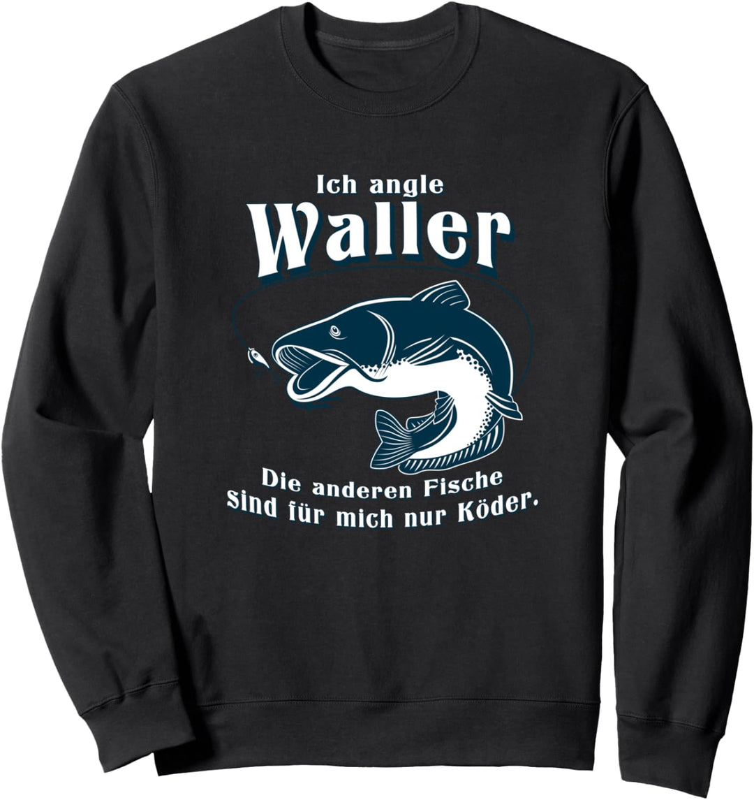 Waller Angeln Wels Fischen Lustige Angler Fisch Geschenk Sweatshirt