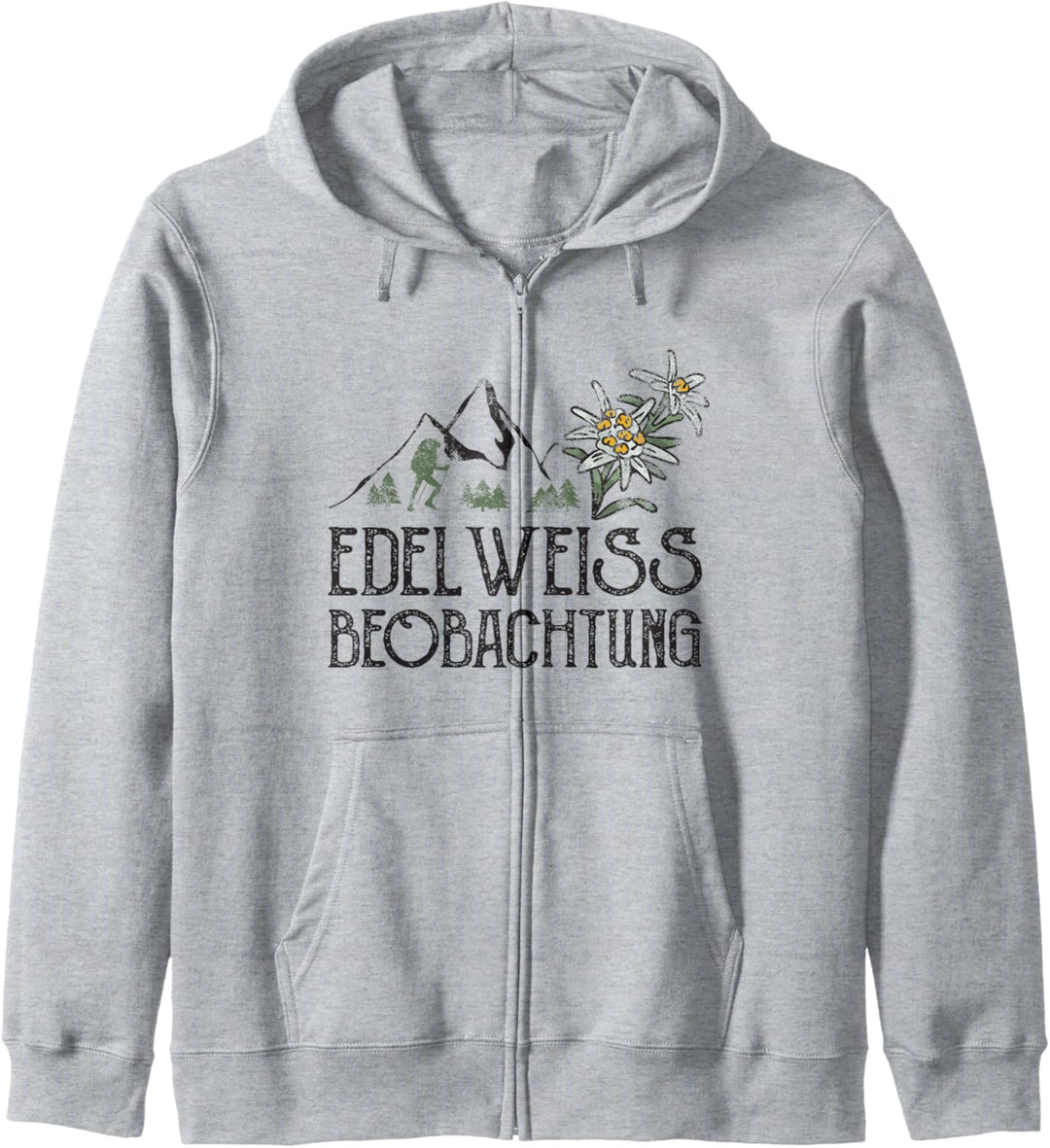 Edelweiss Beobachtung Spruch Für Wanderer Bergsteiger Berg Kapuzenjacke
