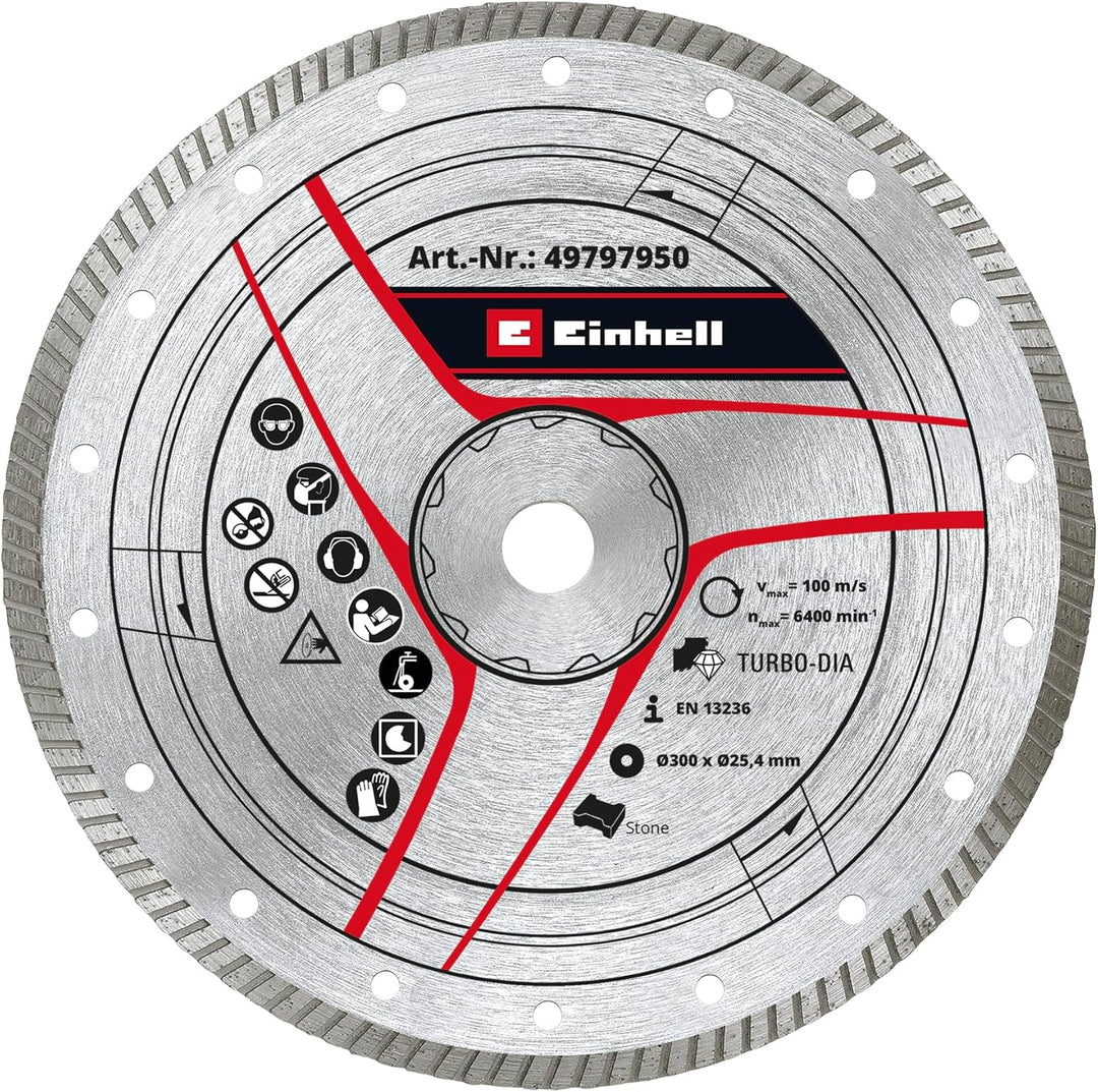kwb by Einhell Diamant-Trennscheibe 300x25,4 mm Steintrennmaschinen-Zubehör (Ø 300 x 25.4 mm, 8 mm D