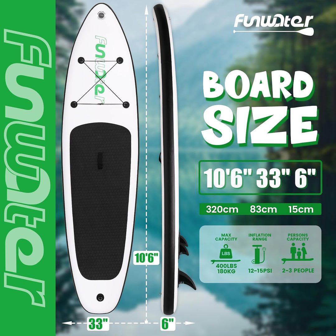 FunWater Aufblasbares Stand Up Paddle Board 10&