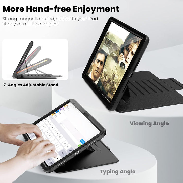 SEYMAC stock iPad 9./ 8./ 7. Generation Hülle, iPad 10,2 Zoll 2021/2020/2019 Hülle, Stossfest Magnet