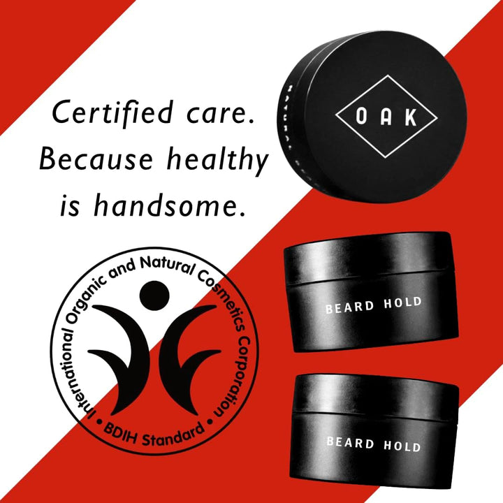 OAK BEARD HOLD I Bartwachs, Bartpomade (50 ml): Bringt Halt und kompakte Form. Bartstyling mit natür