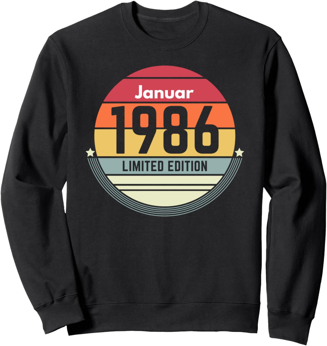 35. Geburtstag Januar 1986 35 Jahre Geschenk Frauen Männer Sweatshirt