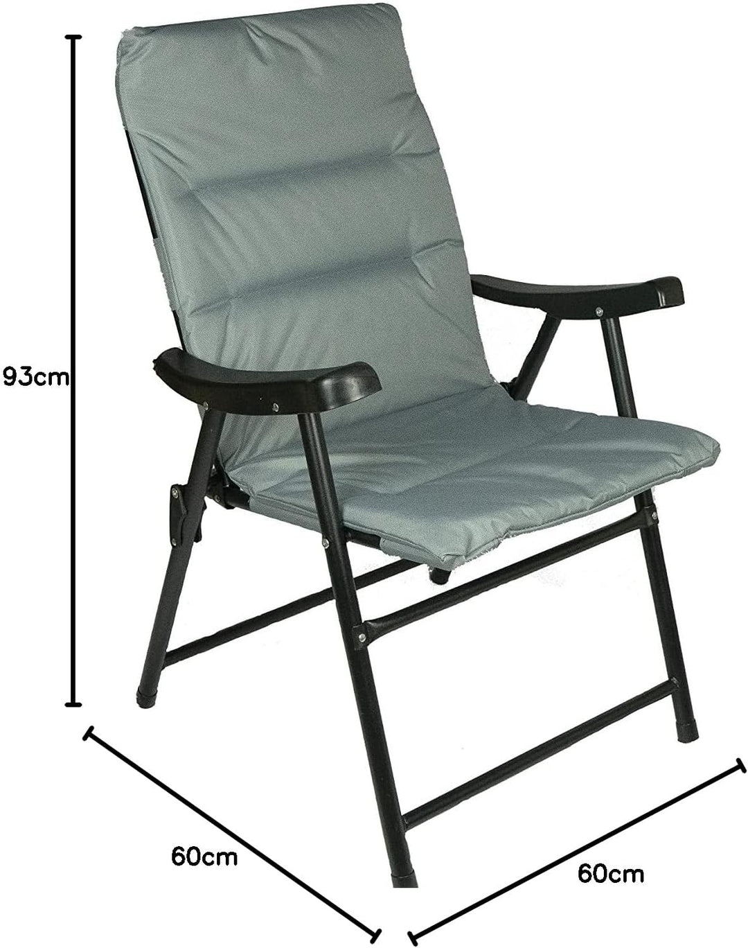 Hyfive Klappbarer Esszimmerstuhl für den Aussenbereich, Garten, Camping, mit luxuriöser Polsterung,