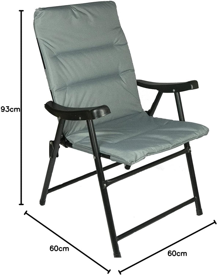 Hyfive Klappbarer Esszimmerstuhl für den Aussenbereich, Garten, Camping, mit luxuriöser Polsterung,
