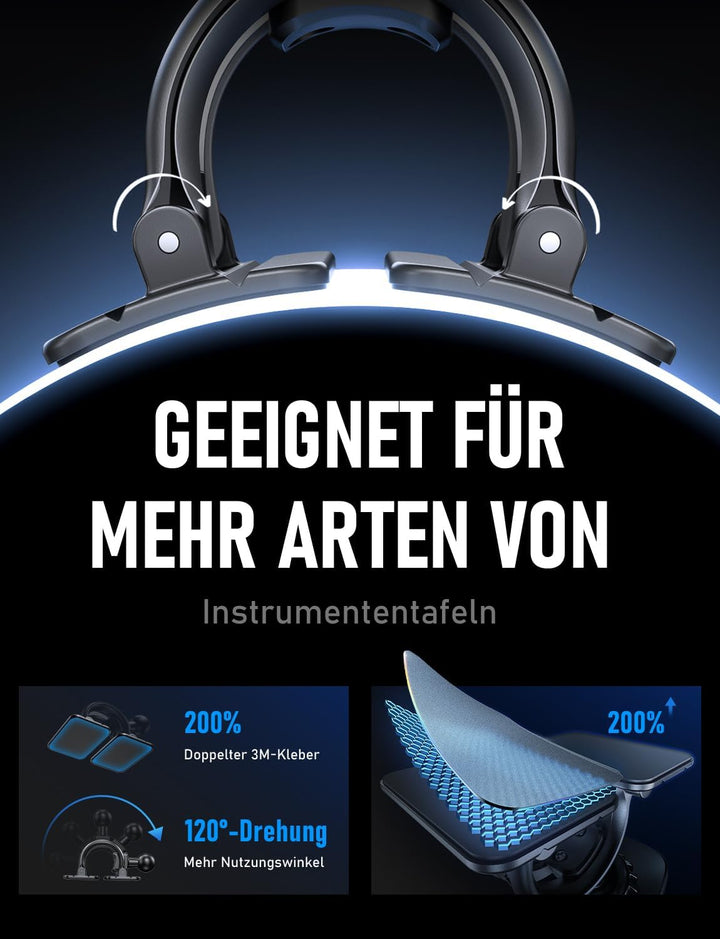 LISEN für Magsafe Autohalterung, 24X Magnet Handyhalterung Auto Magnetische, 360° Drehbar Handy Halt