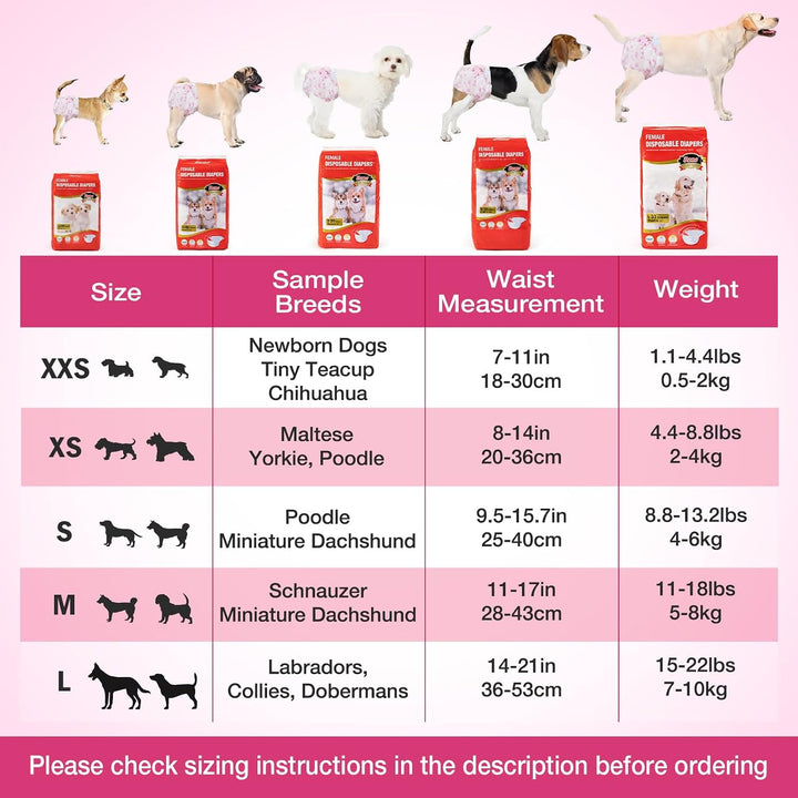 Dono Einweg-Hundewindeln, super saugfähige Hundewindeln, Flash Dry Gel Technology Welpenwindeln, aus