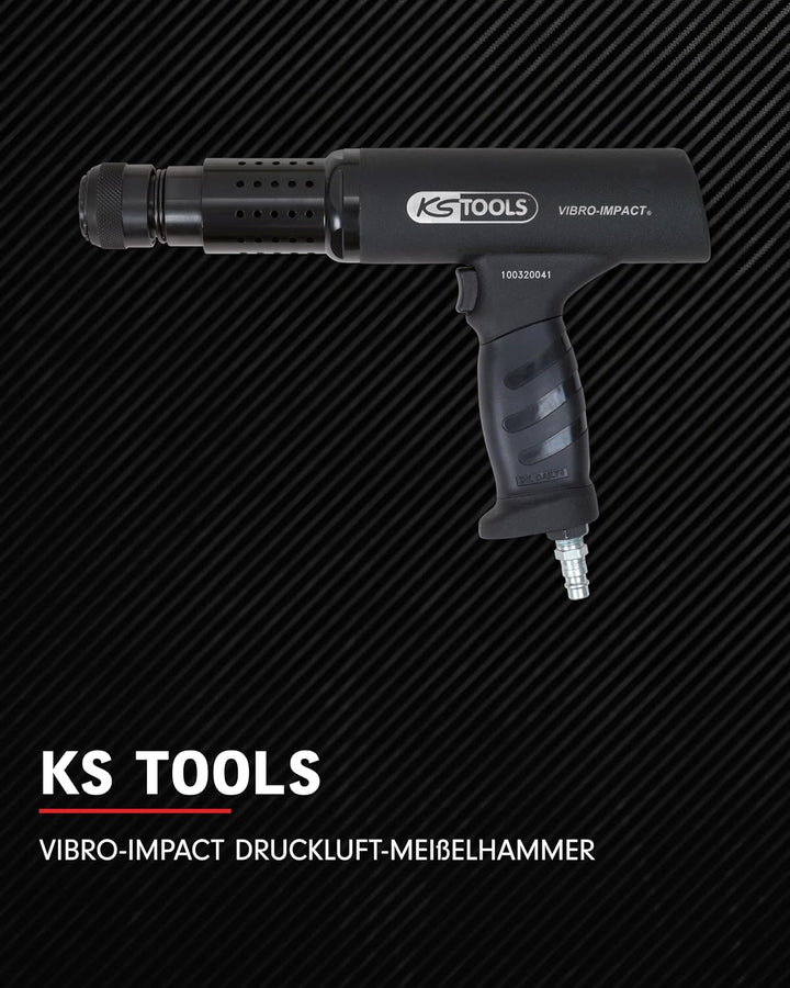 KS Tools Druckluft-Meisselhammer 515.3881 I Druckluftmeissel-Hammer mit stufenloser Schlagzahlreguli