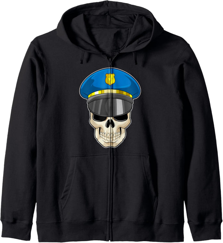Polizist Polizei Polizeimütze Kapuzenjacke
