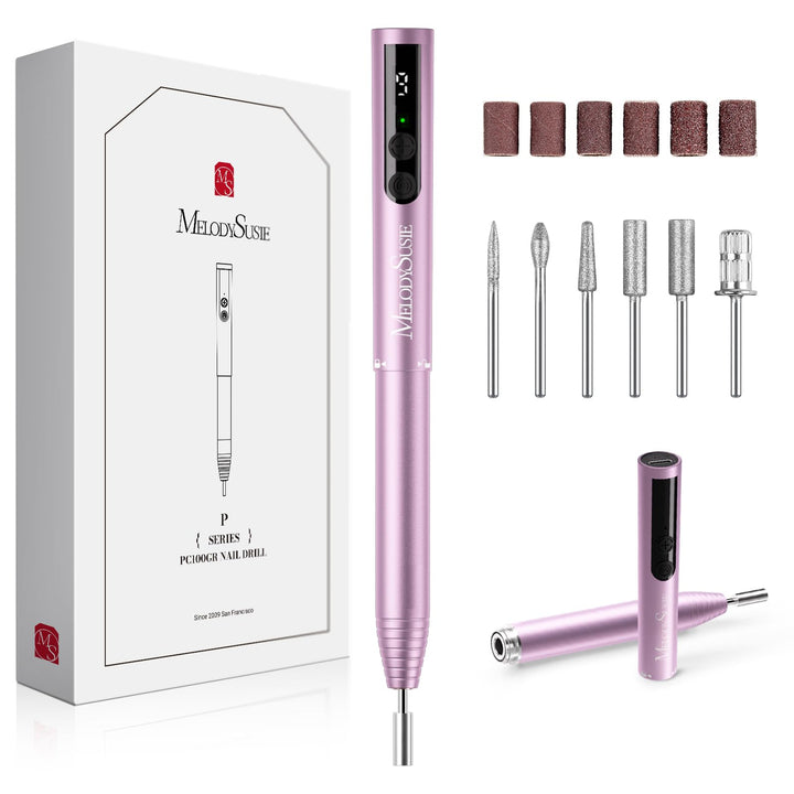 MelodySusie Nagelfräser Kabellos, Elektrische Nagelfeile Fräser für Gelnägel Acrylnägel, PC100GR Nai
