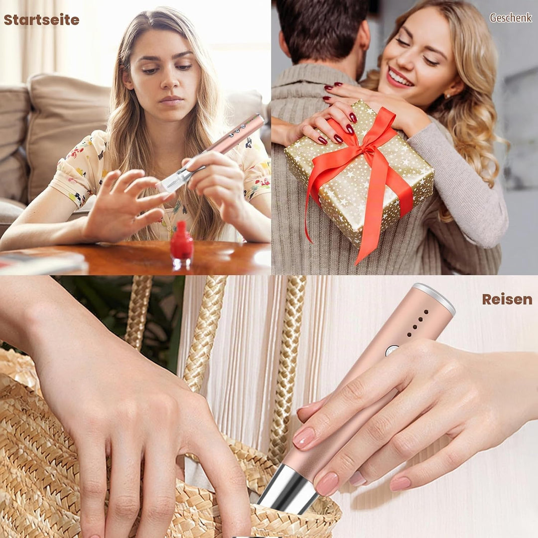 Enniewi Kabellos Nagelfräser Mit Licht 25000 U/Min, 13 In 1 Maniküre pediküre Set Elektrisch Mit Sta