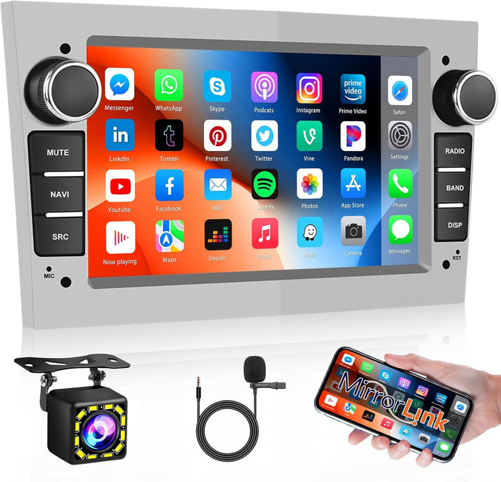 Hikity 1+32GB Android Autoradio 2 Din mit Navi für Opel Astra Corsa Antara, 7 Zoll Touchscreen Radio