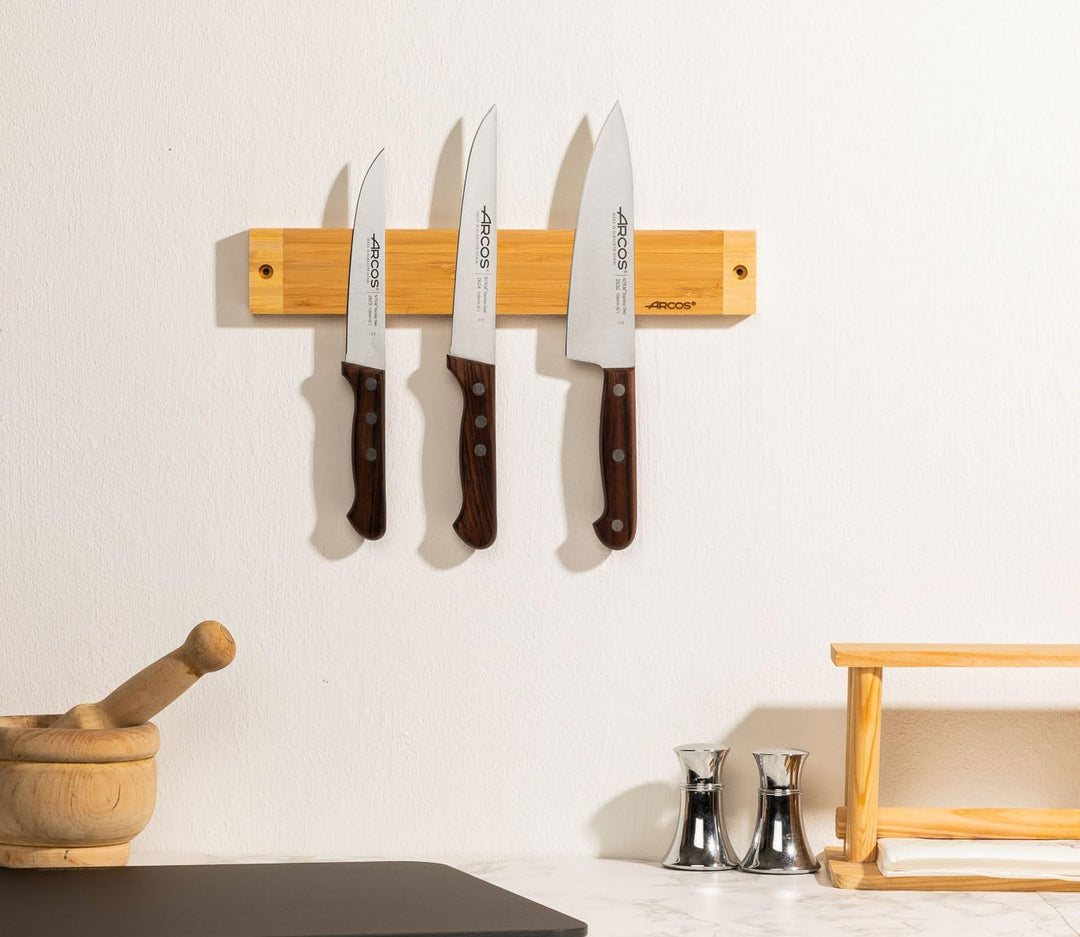 Arcos Magnetische Zahnstange Messer - Magnetische Zahnstange Messer - Gemacht aus Bamboo 300 x 45 mm