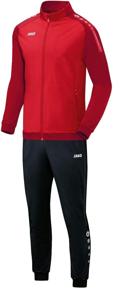 JAKO Herren Champ Trainingsanzug Polyester, rot/dunkelrot