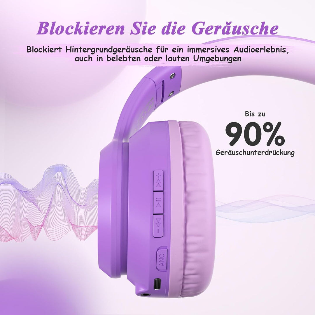 TONOSHARK Bluetooth Kopfhörer Kinder | Noise Cancelling Kinder Kopfhörer | Over-Ear Kinderkopfhörer
