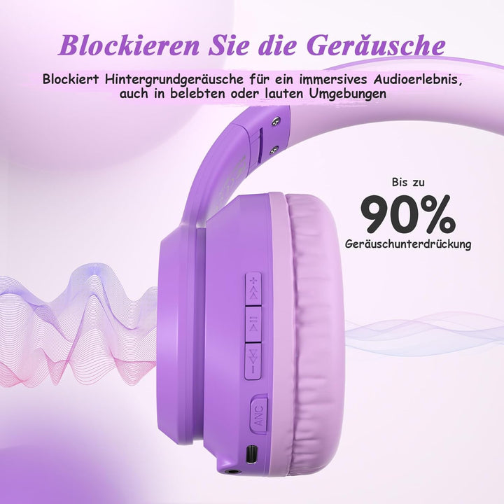 TONOSHARK Bluetooth Kopfhörer Kinder | Noise Cancelling Kinder Kopfhörer | Over-Ear Kinderkopfhörer