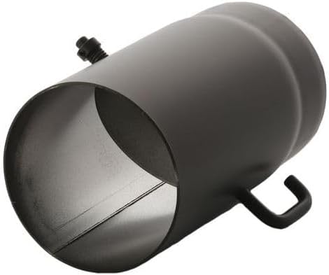 Ofenrohr 25cm mit Drosselklappe Rauchrohr Kaminrohr Stahlrohr Abgasrohr Senotherm Schwarz 2mm Heizun