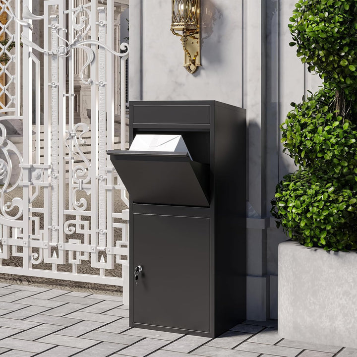 VEEHAUS Paketbriefkasten Gross Briefkasten Edelstahl Paketbox Draussen Gross XXL Und Postbox Für Pak